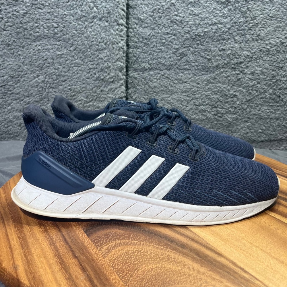 Adidas Questar Mens Navy‎ Blue Running Athletic Shoes Lace Up Sneakers Size 12